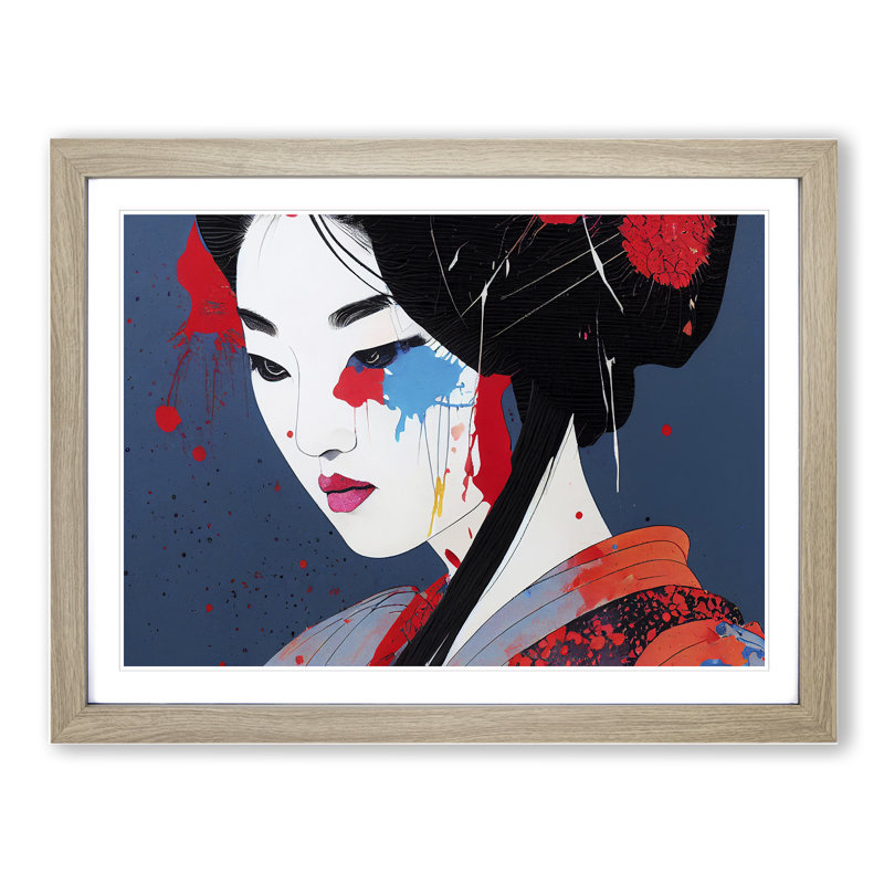 Geisha Splatter Vol.1 Abstract - Framed Print