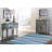Madelyn Washable Ivory and Blue Machine Woven Area Rug-483316751