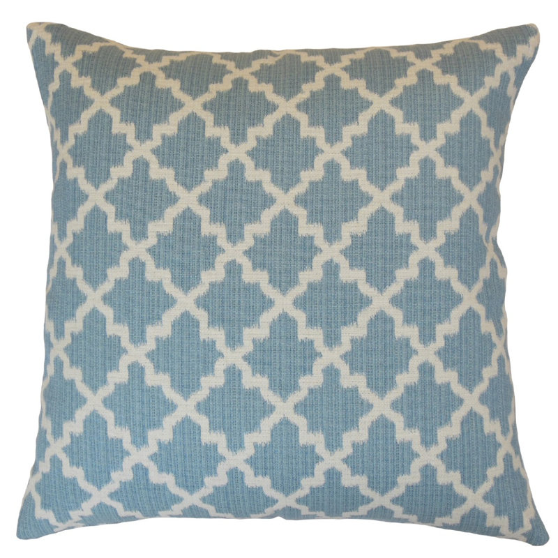 Coussin décoratif en coton Davern, Hauteur (22 po) x largeur (22 po), Grès