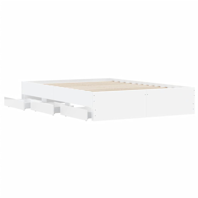 Normia Bed, Small Double ( 120 x 190 cm), White