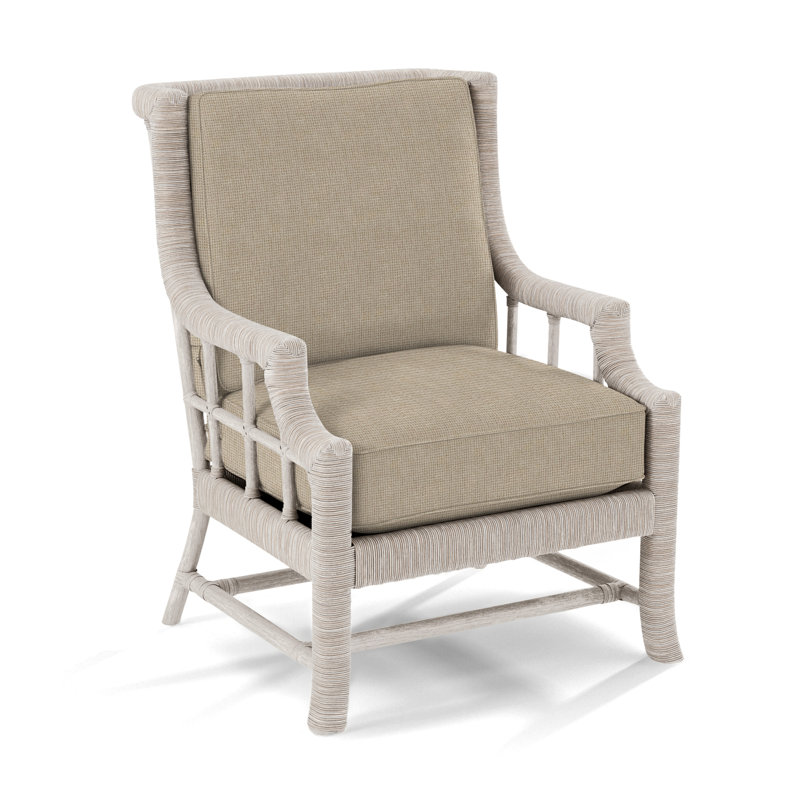 Lafayette Armchair, Oatmeal Crypton Performance; 0822-74, Antique Frost White