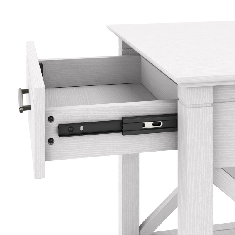 Table de bout avec rangement Huckins, Chêne blanc pur