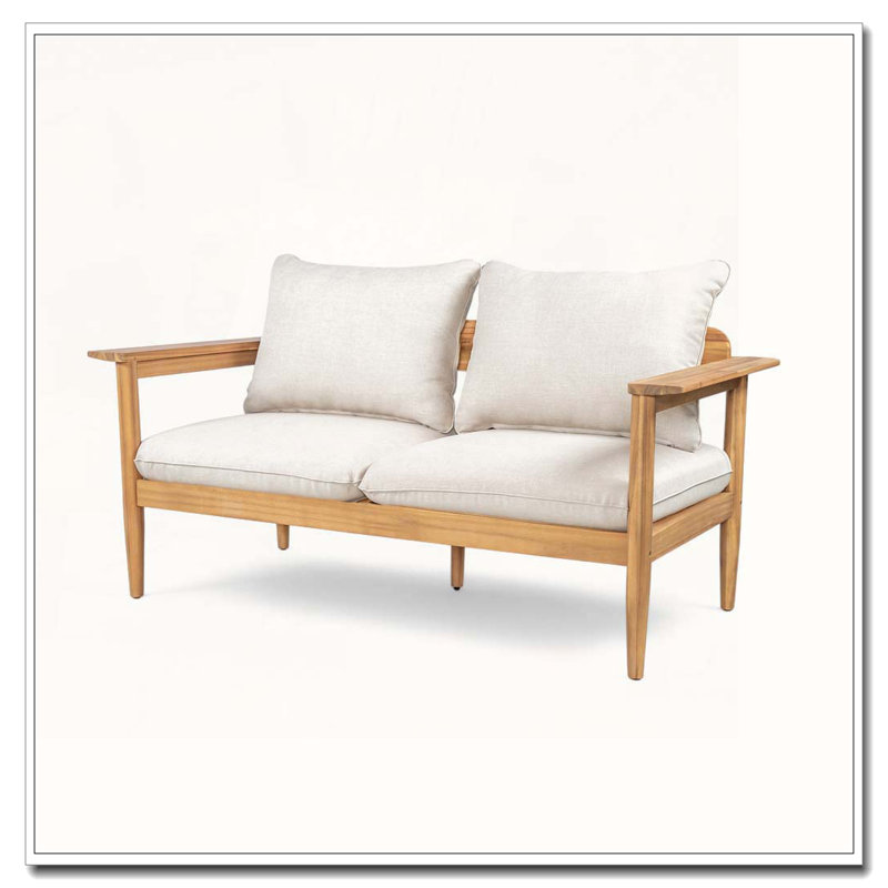 Canapé d'extérieur en bois d'acacia