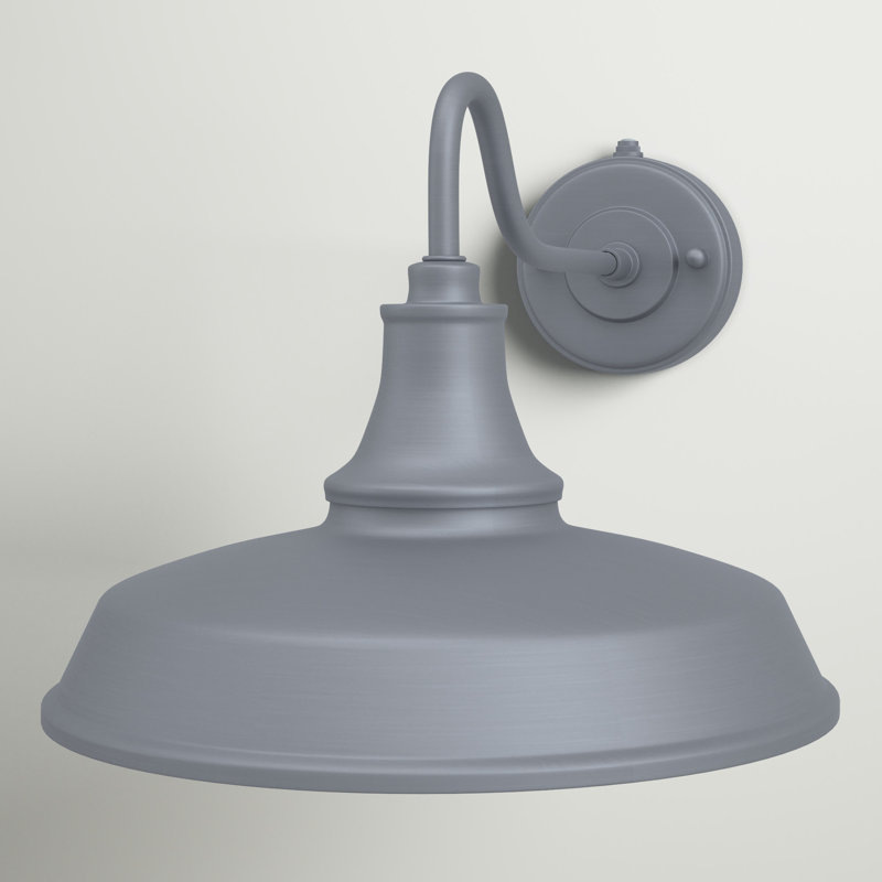 Gunnora Steel Wall Light, 12.25" H x 15" W x 23" D, Satin Silver