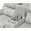  Causeuse inclinable électrique Bennett avec console centrale et chargement USB, beige-1486579486