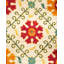 Tapis ivoire / rouge noué à la main de conception unique 12 pi 5 po x 19 pi 1 po Yves