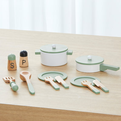 Teamson Kids Little Chef Frankfurt 14-Piece Pretend Play Kitchen Cookware Accessory Set