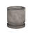 6" Line Pattern Planter W/ Saucer