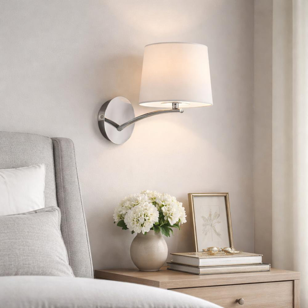 Hilkeline Chrome Flush Mounted Sconce