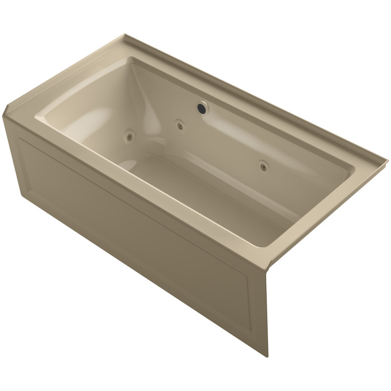 Baignoire tourbillon en acrylique 60 po x 30 po Archer®, Dune, À droite