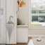 Range-chaussures blanc avec 7 + 3 compartiments et couche réglable, pour le vestibule, coussin de rangement