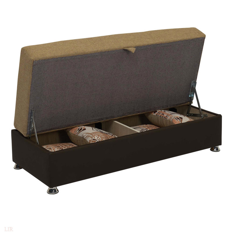 Causeuse convertible avec rangement PrimeNest NimbusFlow Collection, Brun