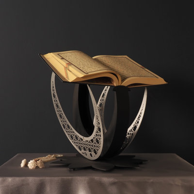 Metal Hilal Qur'an Stand With Qur'an