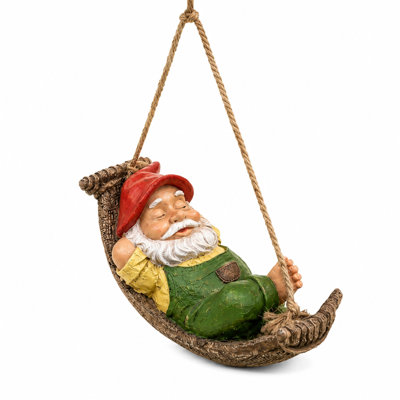 Hanging Garden Gnome Statue, Decorative Resin Tree Ornament for Indoor and Outdoor Décor​