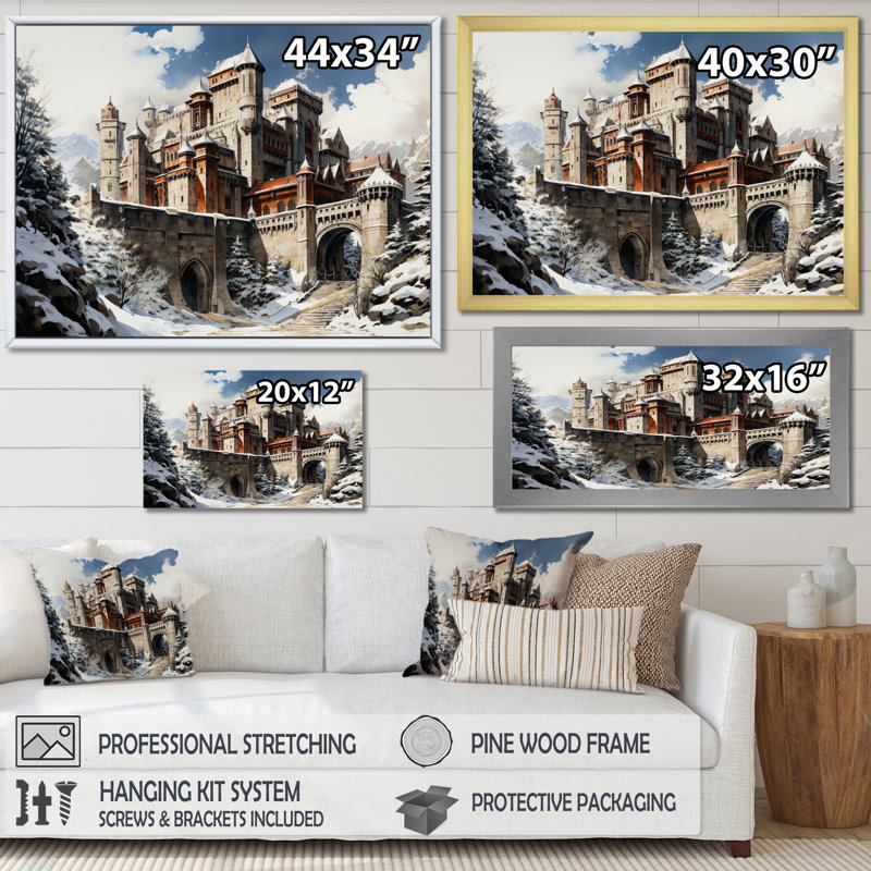 Maryse Fortresses Majestic Guardians IV - reproduction, H 34 po x l 44 po, Toile tendue