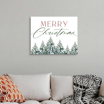 Arbre de Noël joyeux Noël-impression d’art textuel sur toile