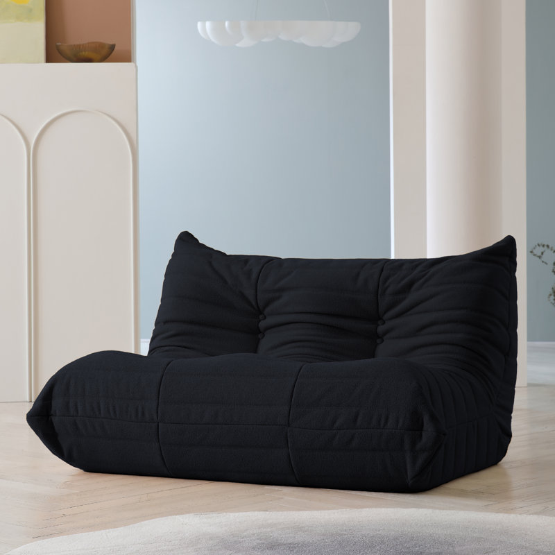 Aruba Game Chair, No Assembly Required, Black Teddy Velvet