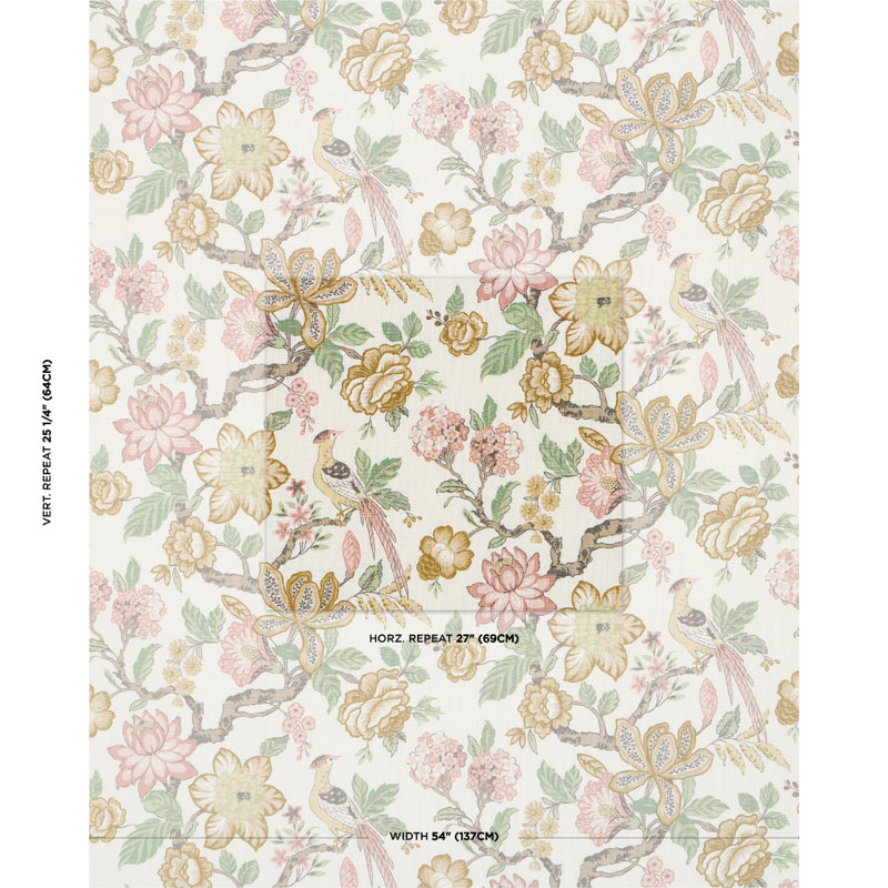Schumacher X Timothy Corrigan Huntington Gardens Fabric, Pétale