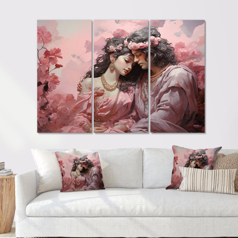 «Hinduism Radhas Flower Goddess Of Love», ensemble d'art mural sur toile, H 40 po x l 60 po