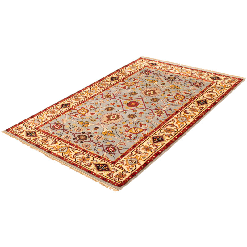 Tapis bleu clair Serapi Heritage 6 pi 0 po x 9 pi 1 po