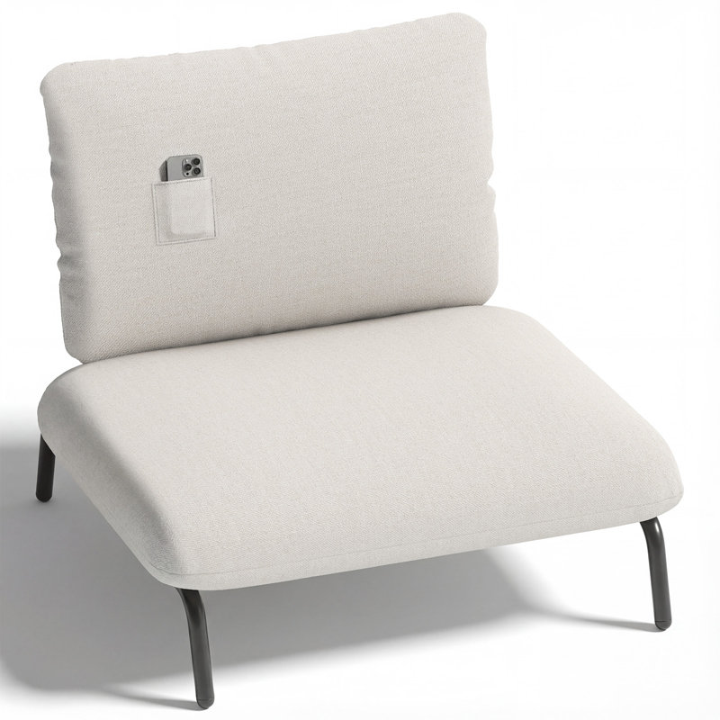 Upholstered Accent Chair, White
