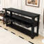 Console de hall d'entrée moderne avec tablette ouverte, 4 tiroirs et pieds réglables pour le salon-1259187255