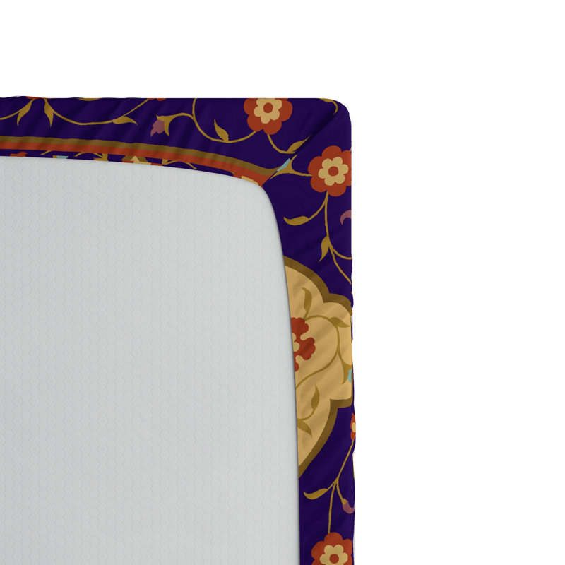 Microfiber Floral Fitted Sheet, Twin Fitted Sheet