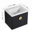 Meuble-lavabo à fermeture en douceur avec lavabo