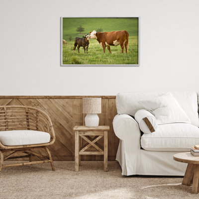 Cow & Calf Preening Giclee Art by Marty Hulsebos
