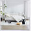 Lit de jour simple rembourré Boucle ivoire, dossier capitonné nervuré, lit de jour au design somptueux moderne