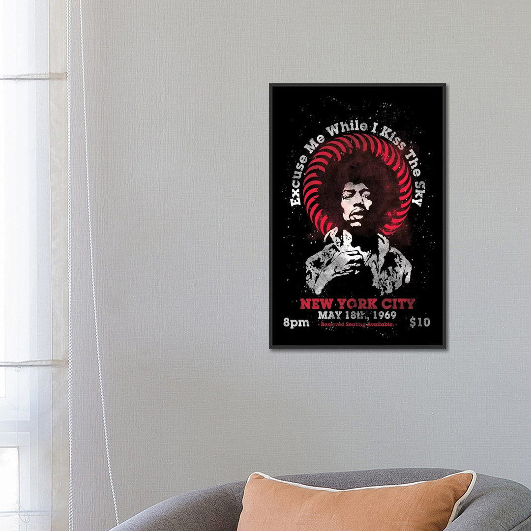 " Jimi Hendrix Experience 1969 U.S. Tour At Madison Square Garden Tribute Poster " by Radio Days East Urban Home Mat