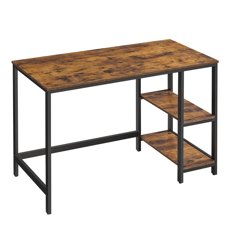 Bureau réversible Robichaux, H 29,5 po x l 47,2 po x P 23,6 po, Brun rustique / noir
