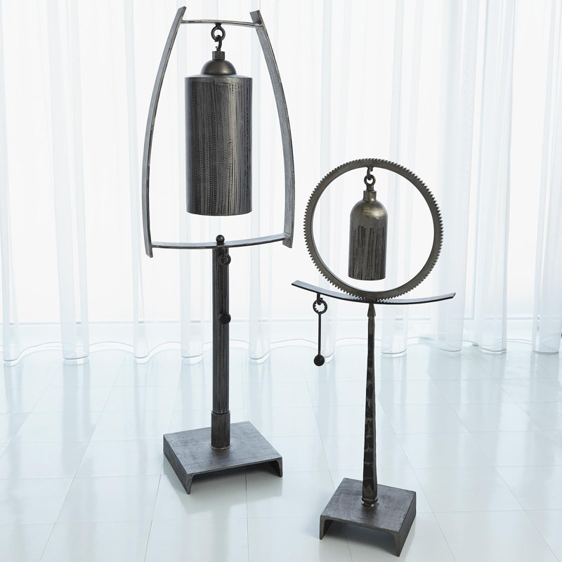 Spring Top Sound Sculpture-Natural Iron
