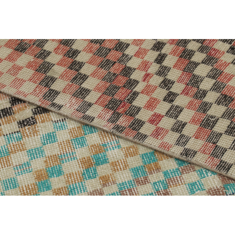 Distressed One-of-a-Kind 5'4X9'4 Hand Knotted Area Rug