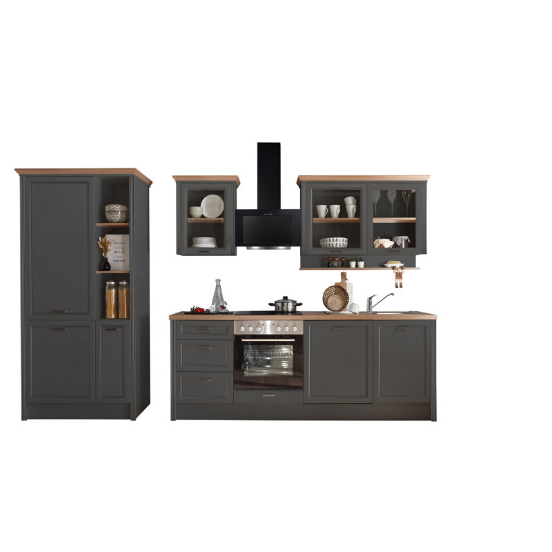 Kitchen Tall Unit Pine Nb, Black