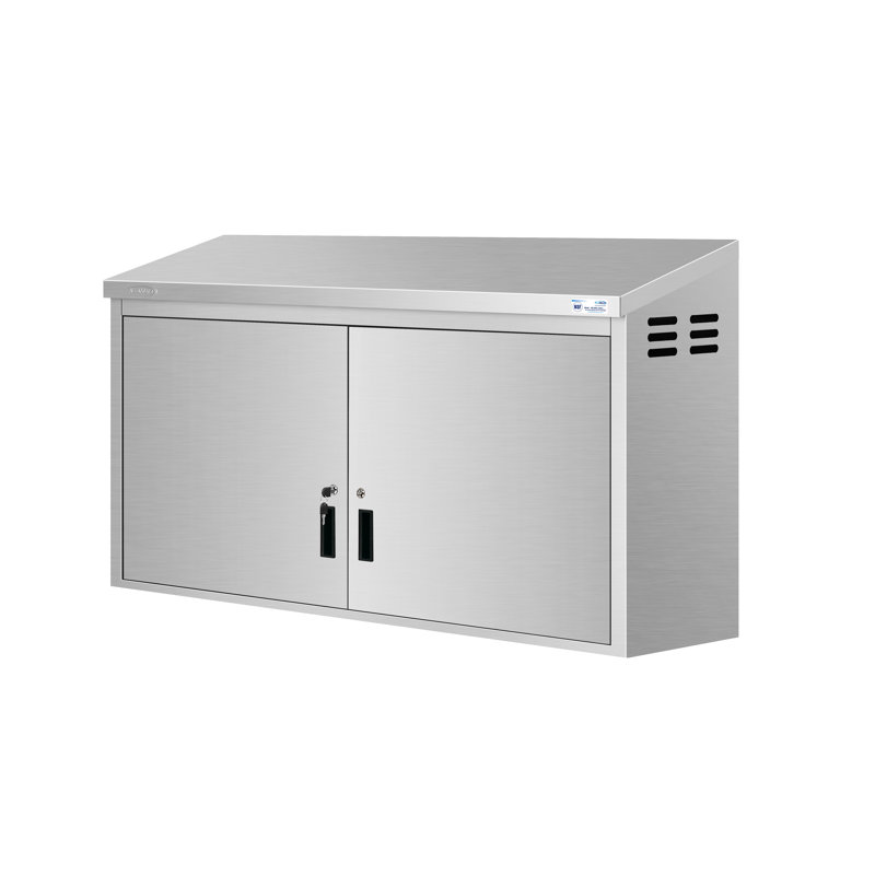 Armoire murale en acier inoxydable avec portes à charnières, 60"