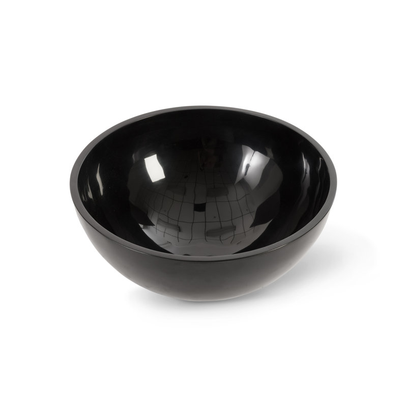 Sulu Resin Contemporary Decorative Bowl in Black, Black