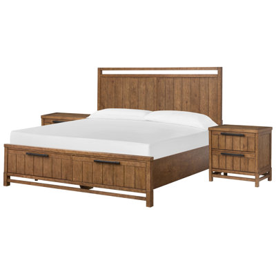 Gragg Queen Panel Storage Bed With 2 Nightstands