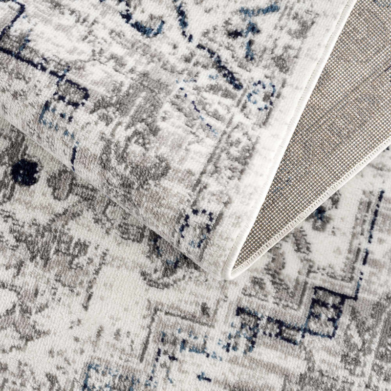 Tapis gris Buenaventural, Tapis de couloir 2 pi 7 po x 7 pi 3 po