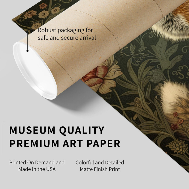 Animaux, animaux, William Morris, H 14 po x l 14 po