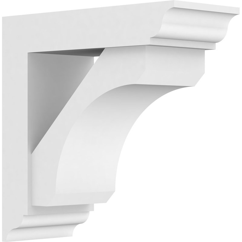 Support en uréthane standard standard avec extrémités traditionnelles, brun clair apprêté, H 12 po x l 5 po x P 12 po