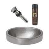 Premier Copper Products BSP5_VO18SKEN-P Bathroom Sink And Drain Package