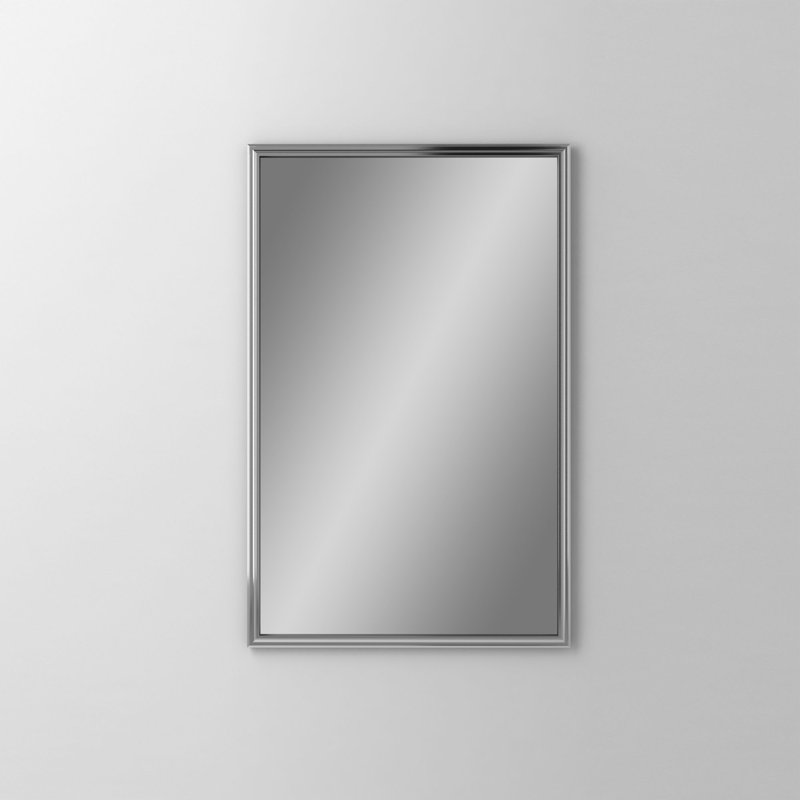 Miroir de salle de bain Main Line, H 30 po x l 24 po x P 1,63 po, Chrome