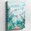 Toile, paysage tropical serein avec verdure luxuriante et flore vibrante, art mural avec deux oiseaux élégamment posés-1620974652