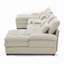 Canapé de 130 po en forme de U avec console, porte-gobelets et port USB, ensemble de meubles 6 places, ensemble de canapé-lit avec méridienne pour salon, appartement