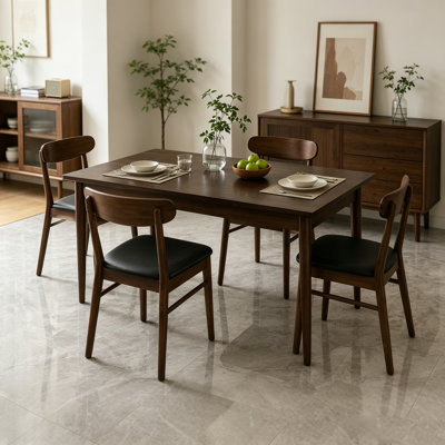 71" Solid Wood Extendable Dining Table, Seats 4-8