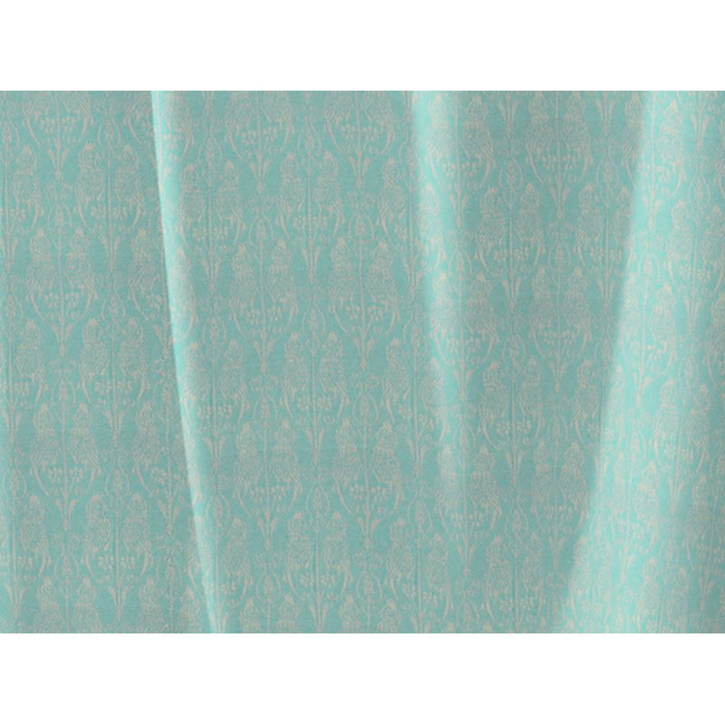Wybron Little Parrot Eyelet Opaque Curtain, Turquoise/Mint Cream, 145 W x 175 D cm