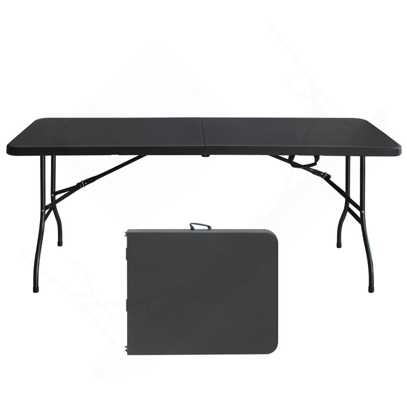 Table pliante, table en plastique portative pour le camping, pique-niques, fêtes, table pliable à charge élevée