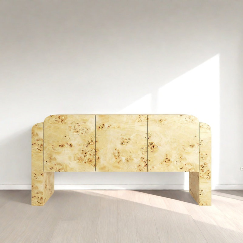 Retro Multifunctional Art Console Table, 33.46" H x 70.87" W x 15.75" D