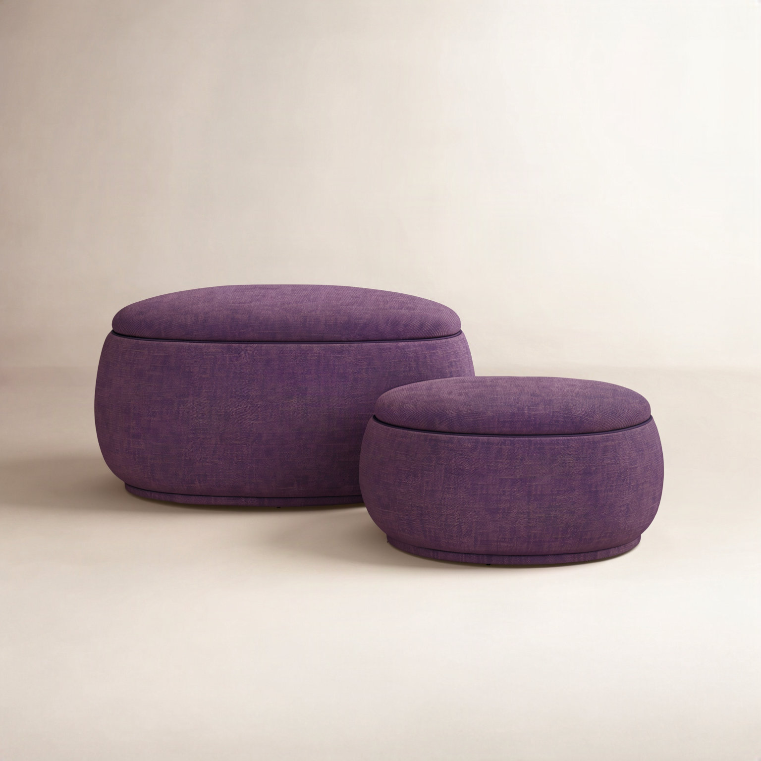 Hoya 34" Ottoman, Luna Merlot Textured